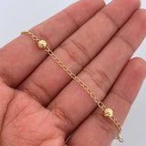 Tobillera Espiga Militar 1.8gr / 25.7cm / Oro 18K $