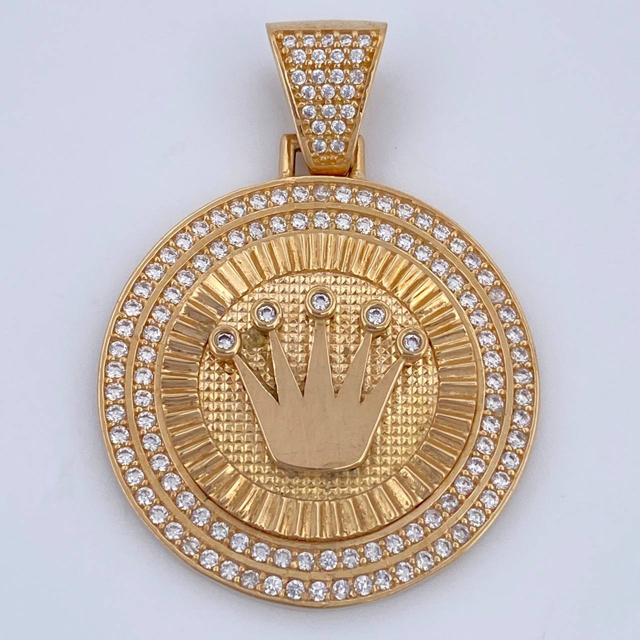 Dije Medalla Corona RX 10.25gr / 4.1cm / Oro 18K $