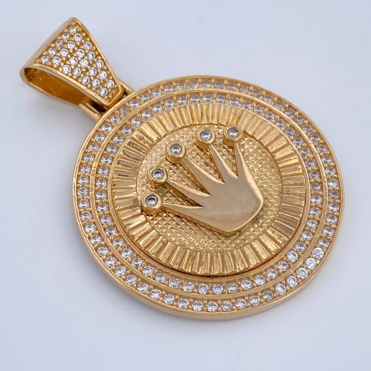 Dije Medalla Corona RX 10.25gr / 4.1cm / Oro 18K $