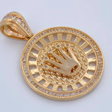Dije Medalla Corona RX 9.2gr / 4cm / Oro 18K $