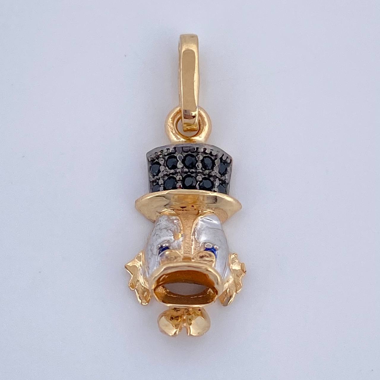Dije Cabeza Pato Millonario 1.35gr / 2.1cm / Oro 18K $