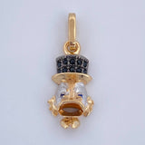 Dije Cabeza Pato Millonario 1.35gr / 2.1cm / Oro 18K $