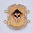 Herraje Placa Calavera 13.7gr / 3.5cm / Oro 18K $