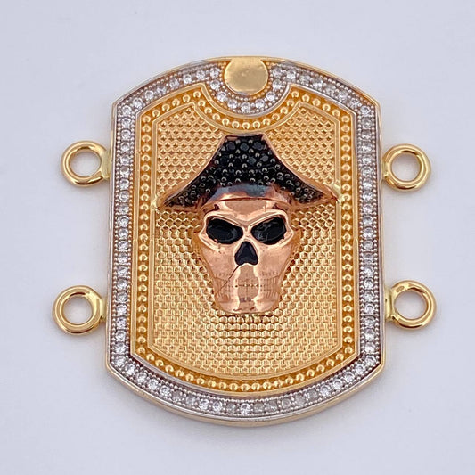 Herraje Placa Calavera 13.7gr / 3.5cm / Oro 18K $