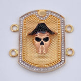 Herraje Placa Calavera 13.7gr / 3.5cm / Oro 18K $