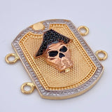 Herraje Placa Calavera 13.7gr / 3.5cm / Oro 18K $