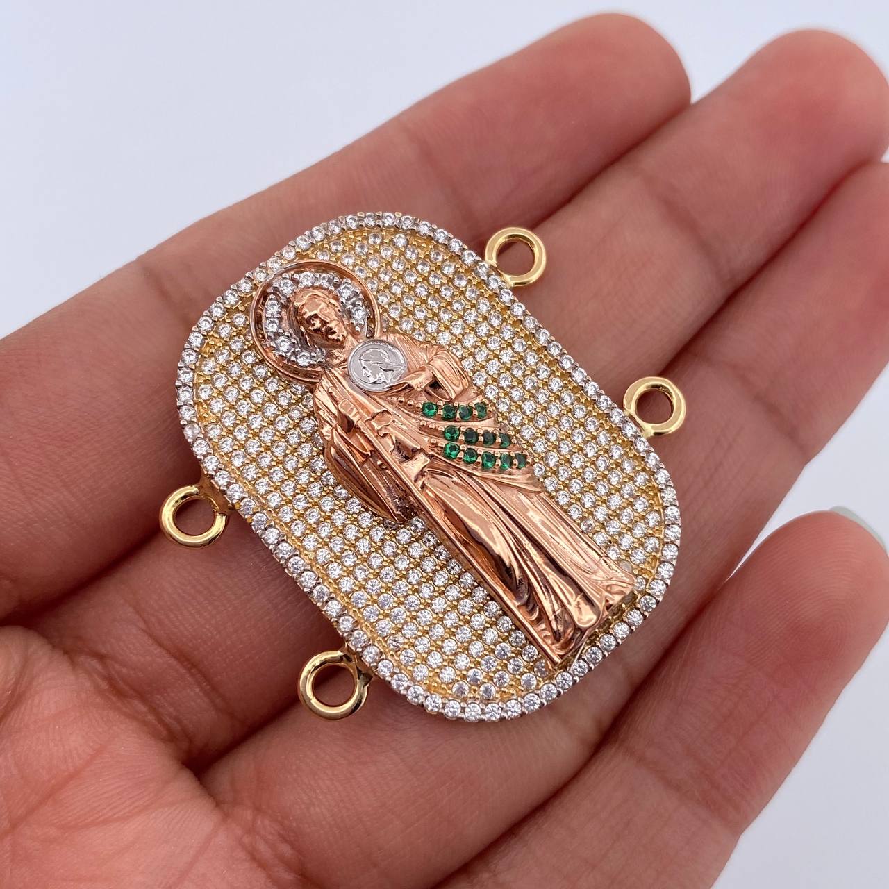 Herraje Placa San Judas Tadeo 10.35gr / 3.5cm / Oro 18K $