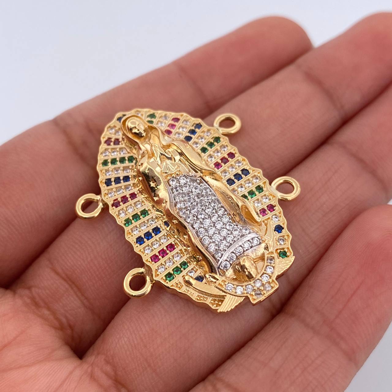 Herraje Virgen Guadalupe 9.5gr / 3.5cm / Oro 18K $
