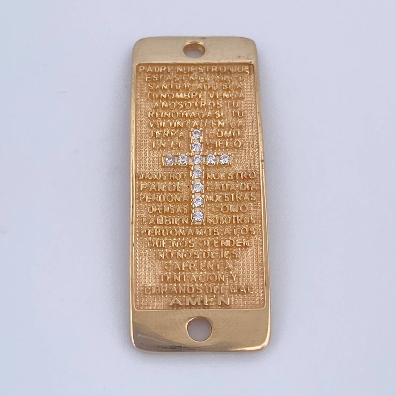 Herraje Placa Oracion 4.9gr / 3.4cm / Oro 18K $