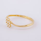Anillo Curvas 7 Puntos 1.05 g / T6 3/4 Oro Amarillo 18K