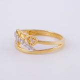 Anillo Carril Triple Corazon 2.05 g / T5 1/2 Oro Amarillo 18K