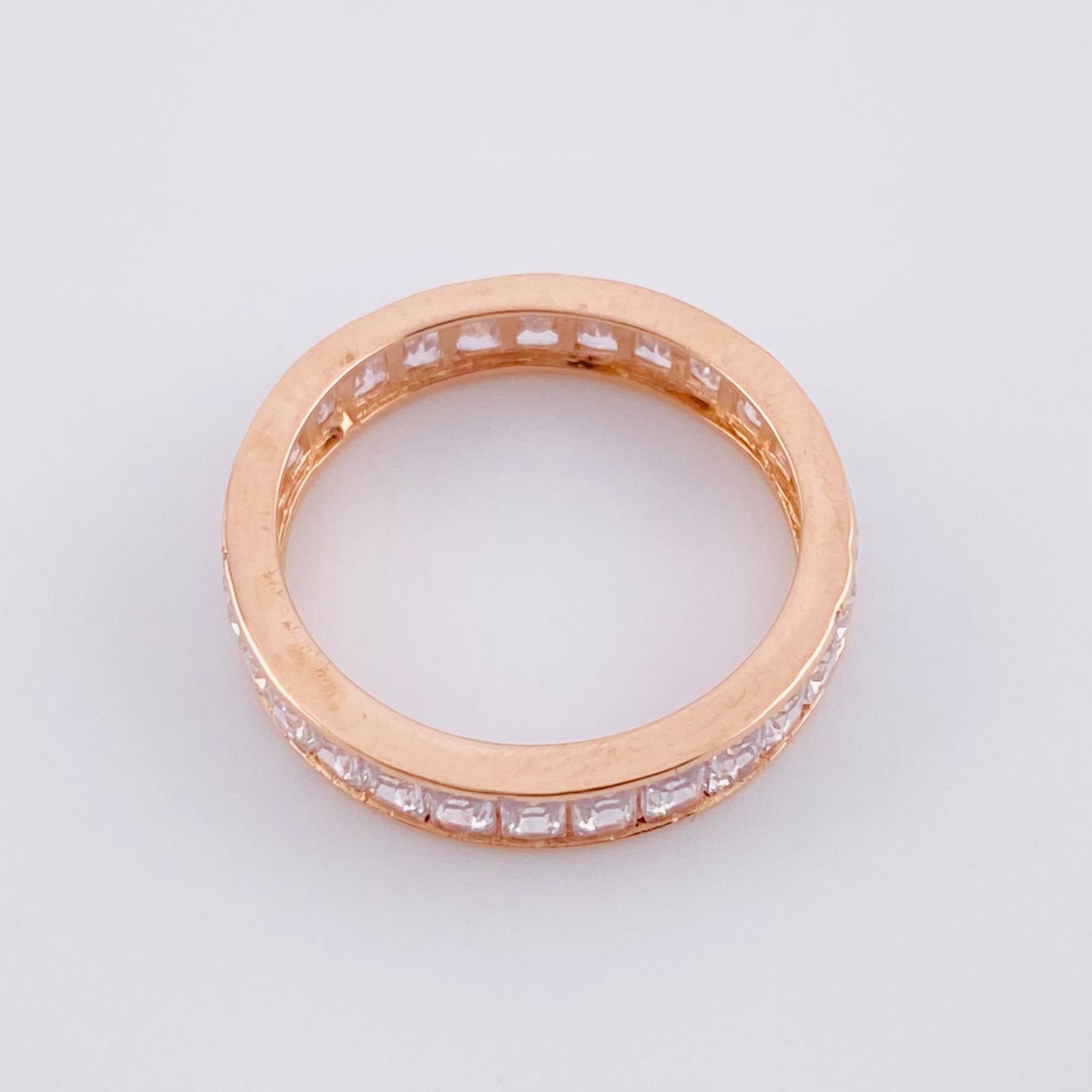 Anillo Carril Tupido 2.45 g / T6 1/4 Oro Rosa 18K