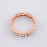 Anillo Carril Tupido 2.45 g / T6 1/4 Oro Rosa 18K