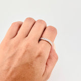 Anillo Carril Tupido 2.45 g / T6 1/4 Oro Rosa 18K