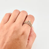Anillo Corona 15´S 2.05 g / T6 1/4 Dos Oros Amarillo Blanco 18K