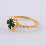 Anillo Trebol Burbuja 2.05 g / T6 1/4 Oro Amarillo 18K