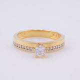 Anillo Solitario Churumbela 2.9 g / T7 1/4 Oro Amarillo 18K