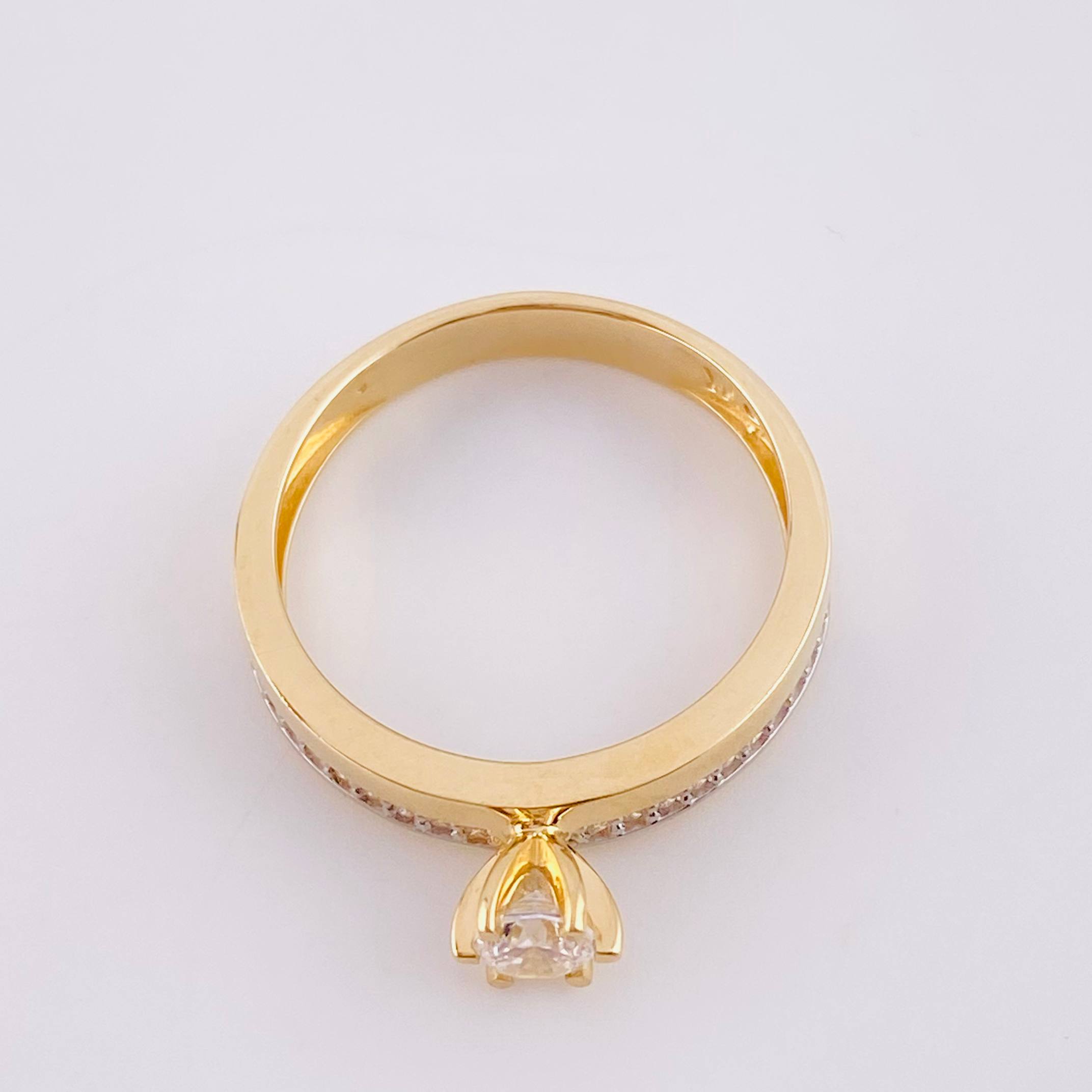 Anillo Solitario Churumbela 2.9 g / T7 1/4 Oro Amarillo 18K