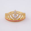 Anillo Corona 15´S 2.8 g / T8 Dos Oros Amarillo Blanco 18K