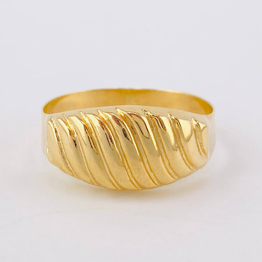 Anillo Multilineas Paralelas 1.75 g / T8 3/4 Oro Amarillo 18K