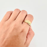 Anillo Multilíneas Paralelas 1.8 g / T7 1/4 Oro Amarillo 18K