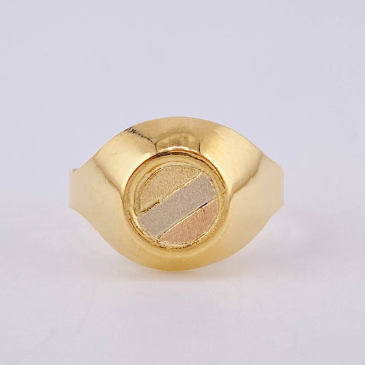 Anillo Sello Circulo 1.65 g / T6 1/4 Oro Amarillo 18K