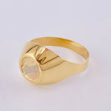 Anillo Sello Circulo 1.6 g / T6 Tres Oros 18K