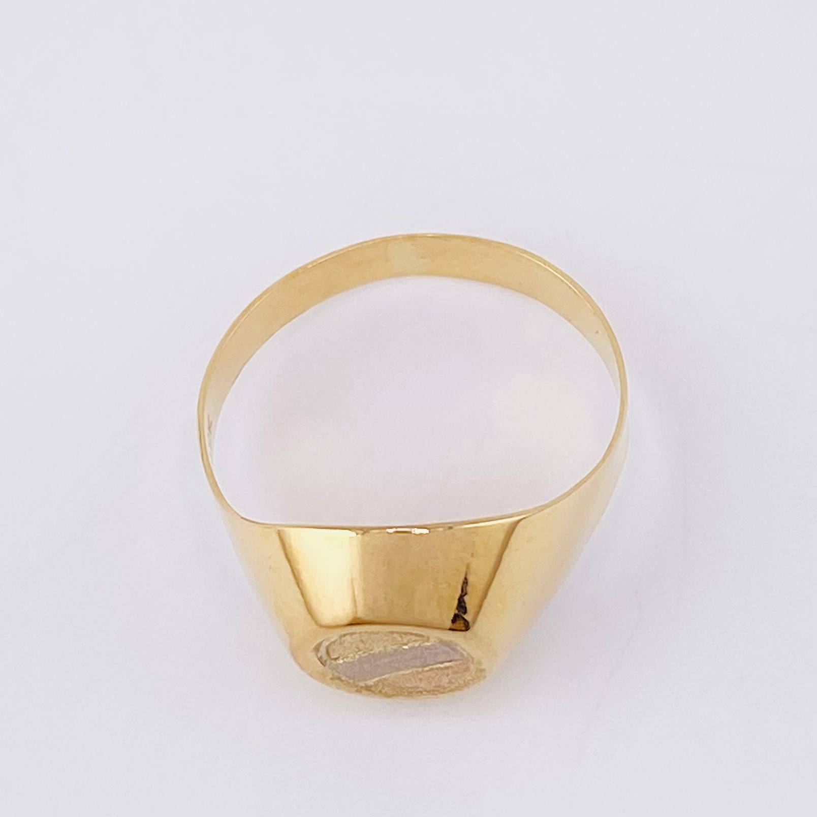 Anillo Sello Circulo 1.6 g / T5 3/4 Tres Oros 18K