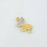 Herraje Mariposa 1.1gr / 1.7cm / Oro Amarillo 18K *