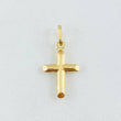 Dije Crúz Puntas Planas 0.4gr / 1.4cm / Oro Amarillo 18K ©