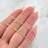 Cadena Plana 1.75gr / 50cm / Tres Oros +3 18K