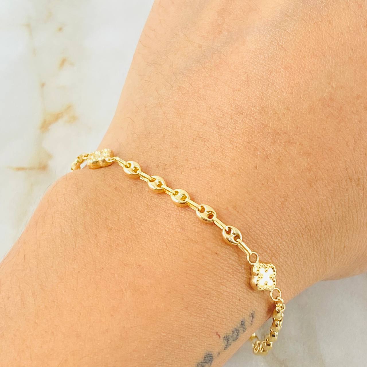 Pulso GC Trebol 2gr / 16.5cm / Oro Amarillo 18K *