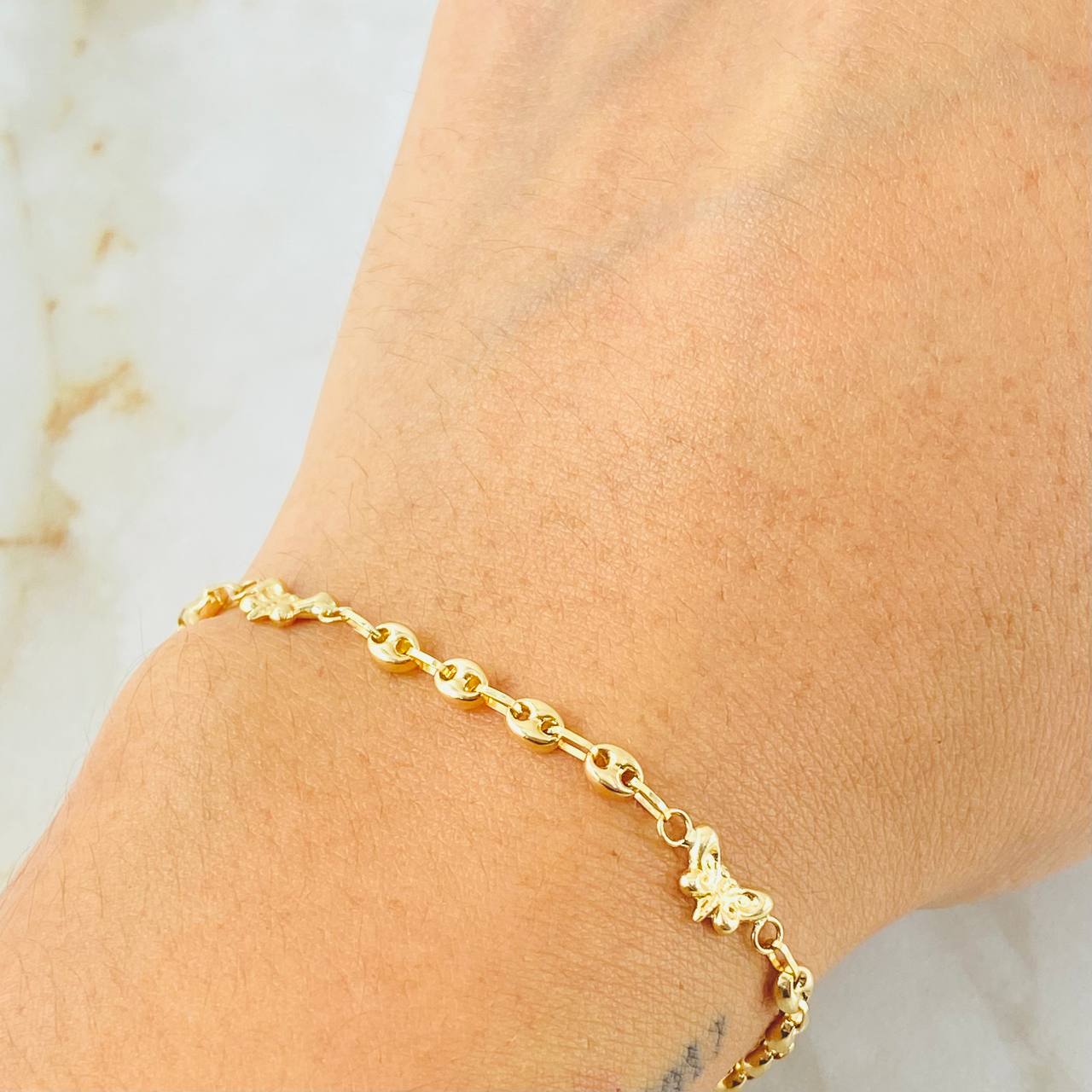 Pulso GC Mariposa 2.2gr / 18cm / Oro Amarillo 18K