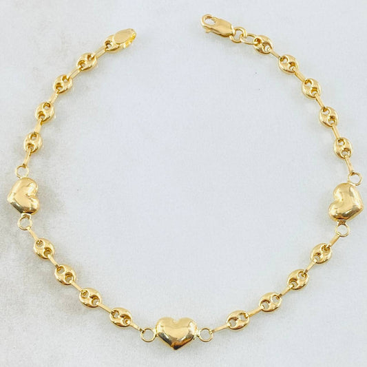 Pulso GC Corazón 2.1gr / 16.5cm / Oro Amarillo 18K