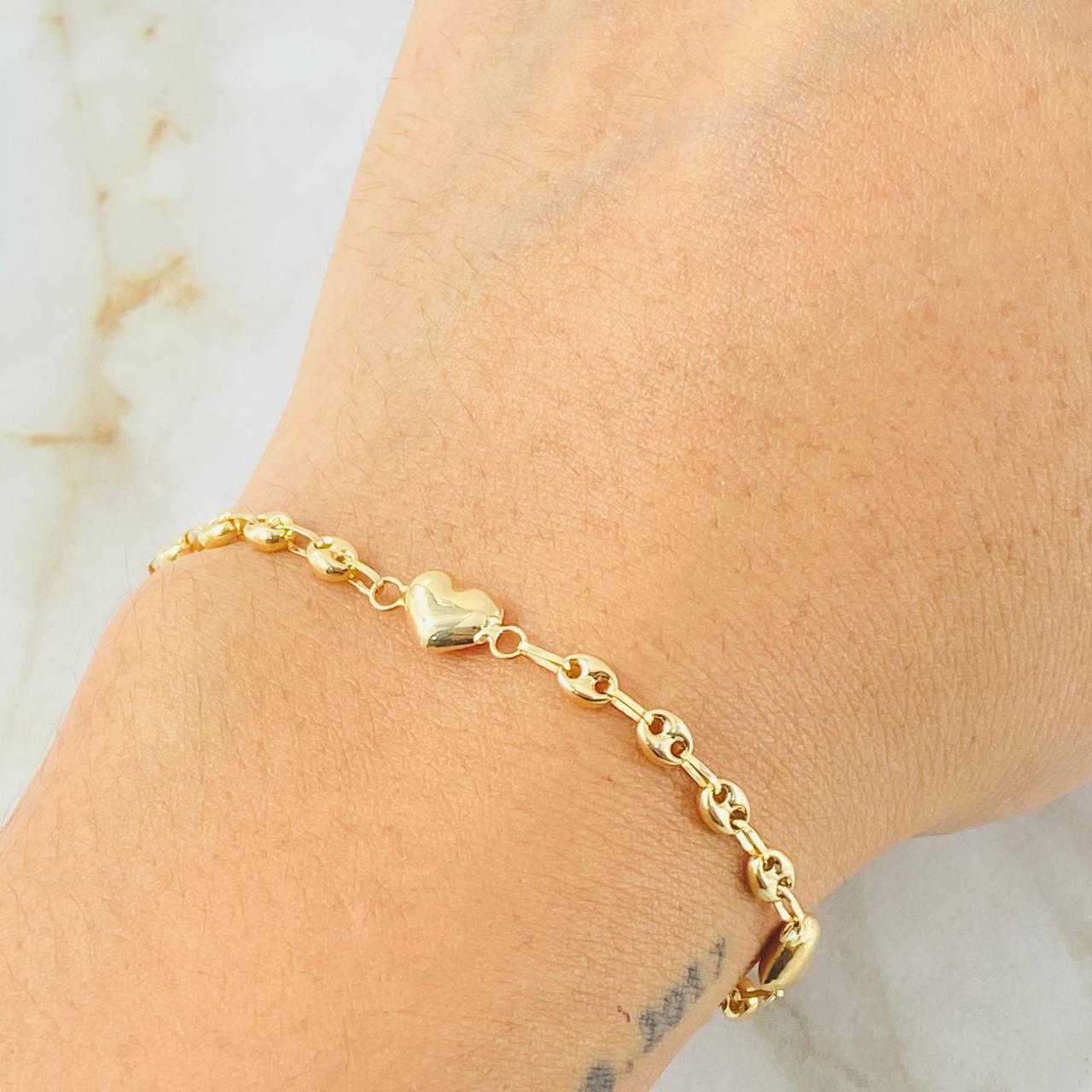 Pulso GC Corazón 2.4gr / 20cm / Oro Amarillo 18K *