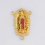 Herraje Crucero Virgen de Guadalupe 2.55g / 1.8cm Oro Amarillo 18K