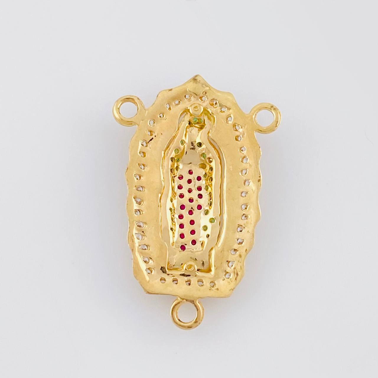 Herraje Crucero Virgen de Guadalupe 2.55g / 1.8cm Oro Amarillo 18K