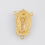 Herraje Crucero Virgen de Guadalupe 2.55g / 1.8cm Oro Amarillo 18K