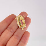 Herraje Crucero Virgen de Guadalupe 2.55g / 1.8cm Oro Amarillo 18K