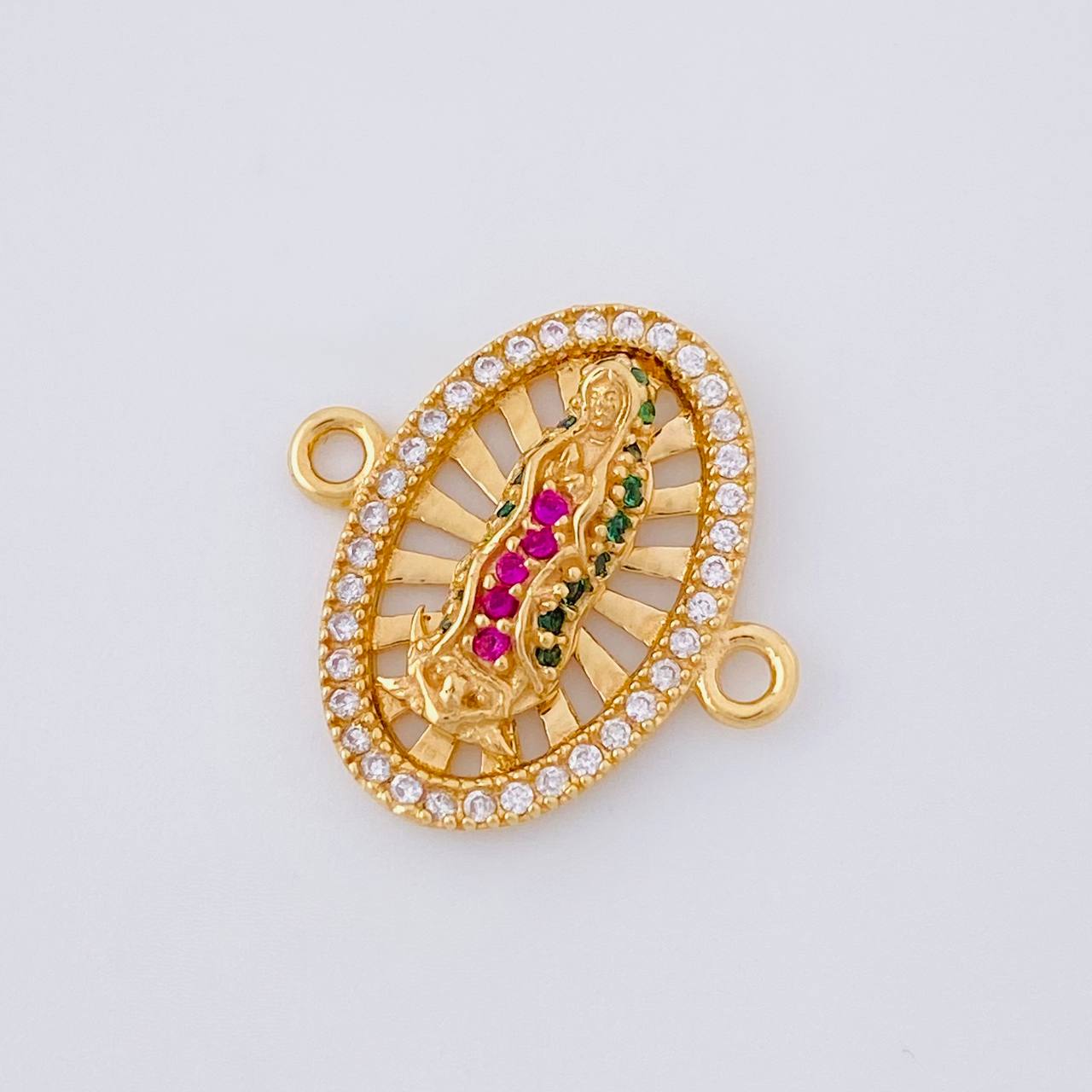 Herraje Virgen de Guadalupe 2.2g / 1.8cm Oro Amarillo 18K