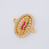 Herraje Virgen de Guadalupe 2.2g / 1.8cm Oro Amarillo 18K