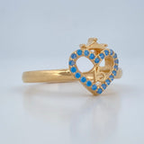 Anillo Corazon 15s 2.15gr / T6 / Oro Amarillo 18K $