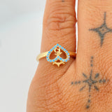 Anillo Corazon 15s 2.15gr / T6 / Oro Amarillo 18K $