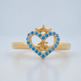 Anillo Corazon 15s 2.15gr / T6 / Oro Amarillo 18K $