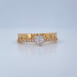 Anillo Solitario Churumbela Corazones 2.35gr / T6 / Oro Amarillo 18K $