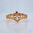 Anillo Tiara Corazon 1.75gr / T7 / Oro Amarillo 18K $