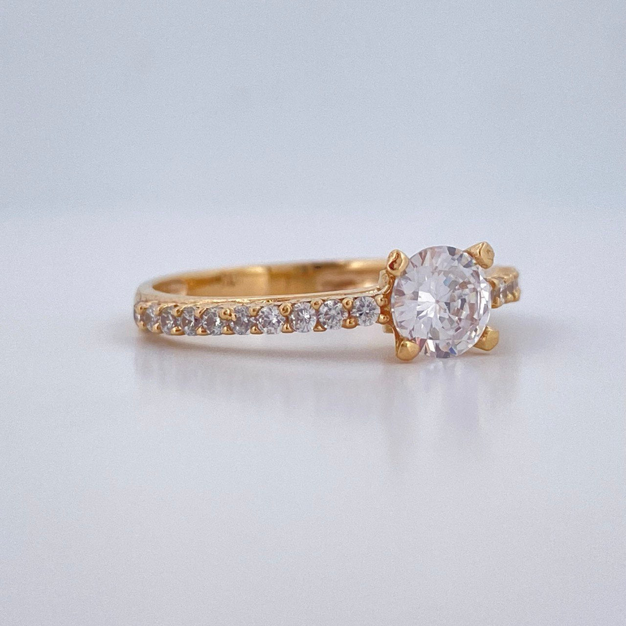 Anillo Solitario Churumbela 2.6gr / T7 / Oro Amarillo 18K $