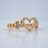 Anillo Corazon 2.6gr / T7 3/4 / Oro Amarillo 18K $