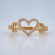 Anillo Corazon 2.6gr / T7 3/4 / Oro Amarillo 18K $