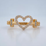 Anillo Corazon 2.6gr / T7 3/4 / Oro Amarillo 18K $